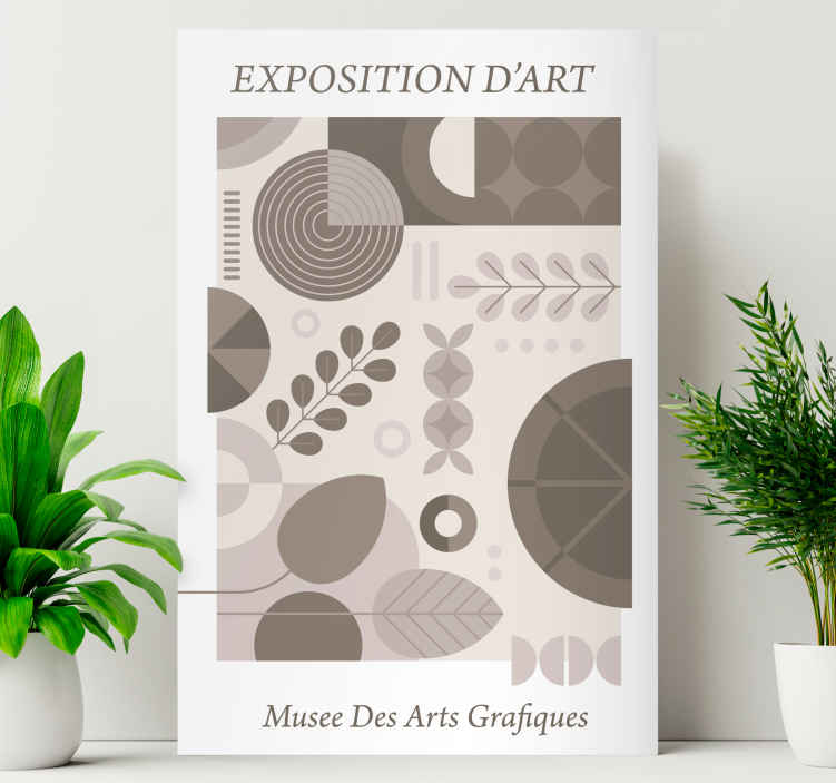 Näyttely d'art graphique vintage canvas - Tenstickers