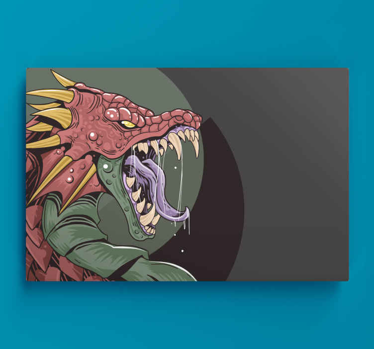 Quadro con animali Drago spaventoso