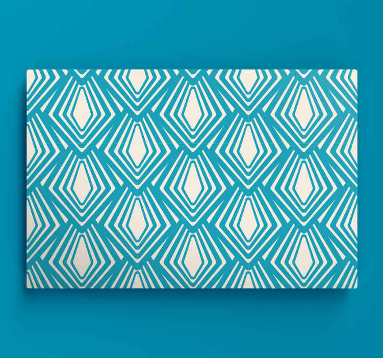 Dipinto geometrico a motivi di diamante - TenStickers