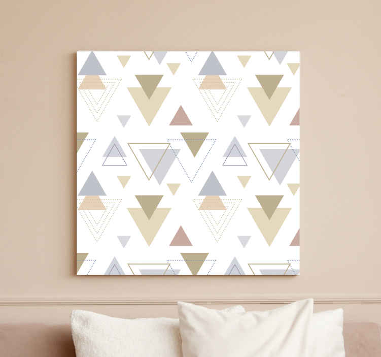 Geometrik mavi sarı İskandinav tarzı duvar baskıları - TenStickers