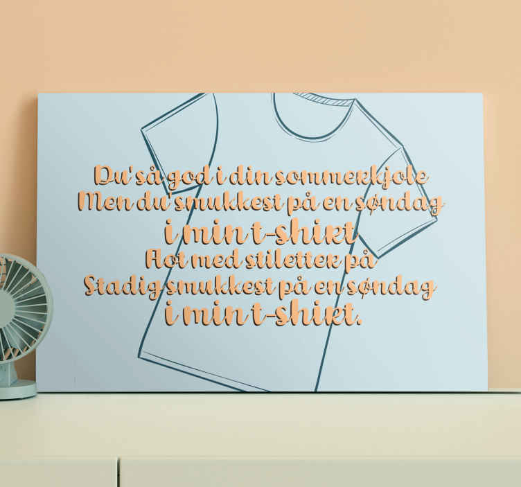 Lyrics smukkeste på en søndag citat lærred - TenStickers