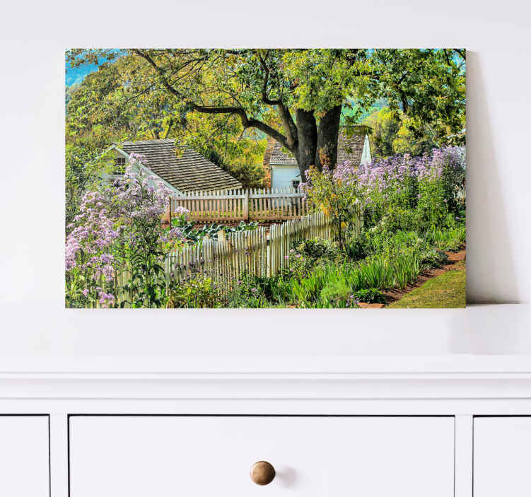Cuadro paisajes camino encantador del jardín - TenVinilo