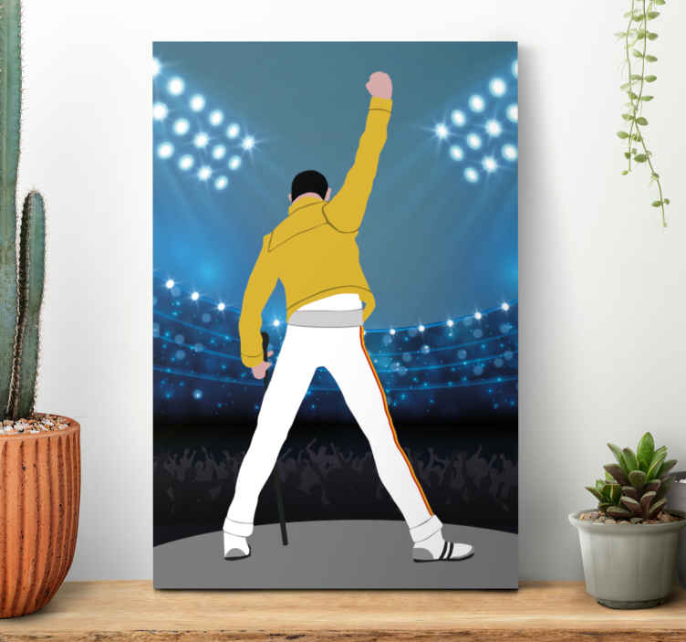 Quadro stampa musicale Freddie a wembley