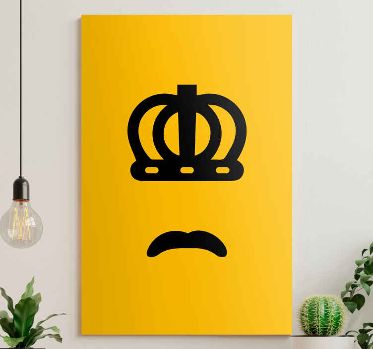 Slika na platnu sažetak kraljevski lice emblem - TenStickers