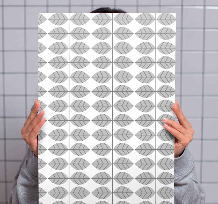 Flowers canvas with stylized leaf design - TenStickers