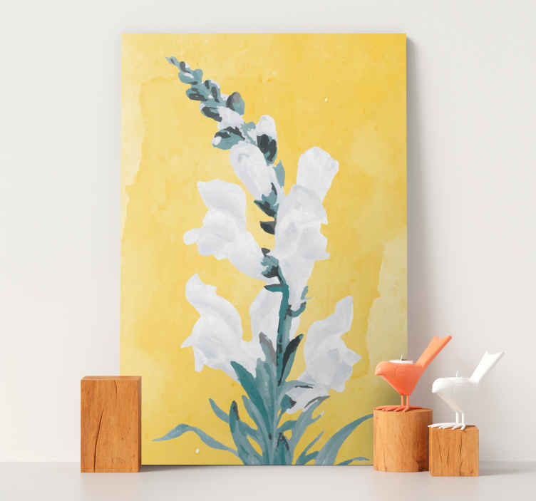 Cuadro de flores pétalos blancos sutiles - TenVinilo