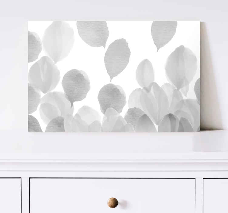 Flowers canvas soft floral silhouettes - TenStickers