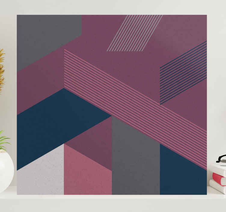 Tableau abstraite Formes géométriques au décor éclectique - TenStickers