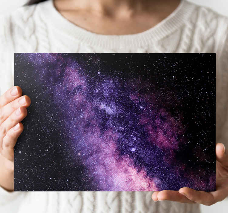 Kaunis violetti näkymä avaruuteen canvas taulu maisema - Tenstickers