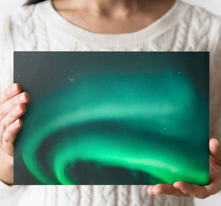 Quadro de paisage Bela paisagem verde da aurora boreal - TenStickers