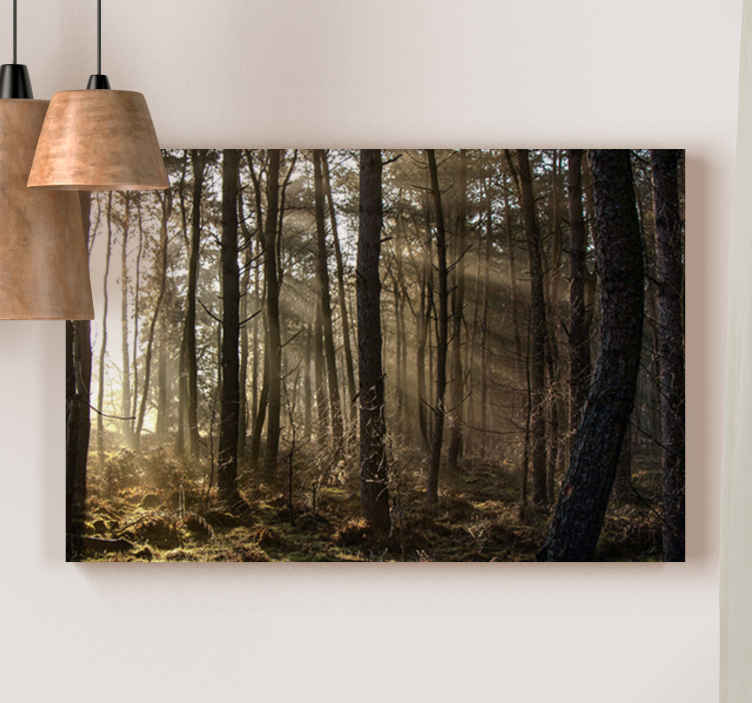 Tableau paysages scène de forêt enchantée - TenStickers