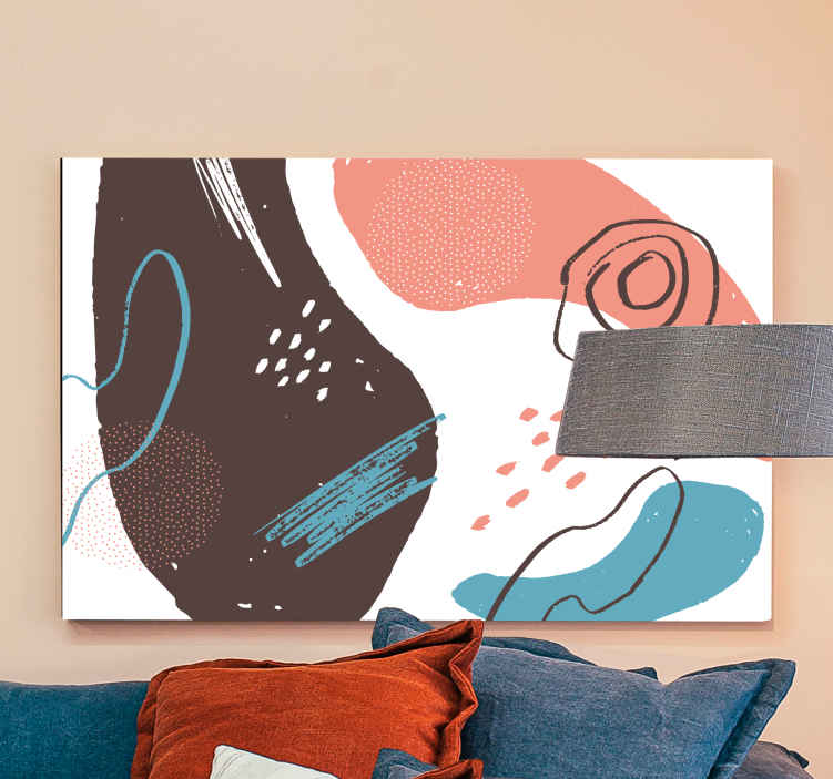 Abstract wall art 1 dynamic artistic forms - TenStickers