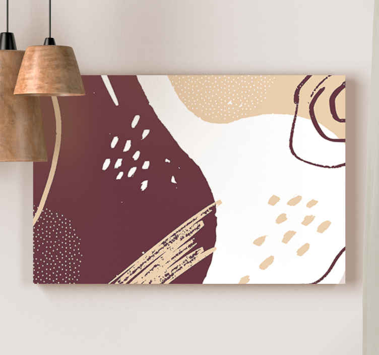 Cuadro moderno composición de formas abstractas - TenVinilo
