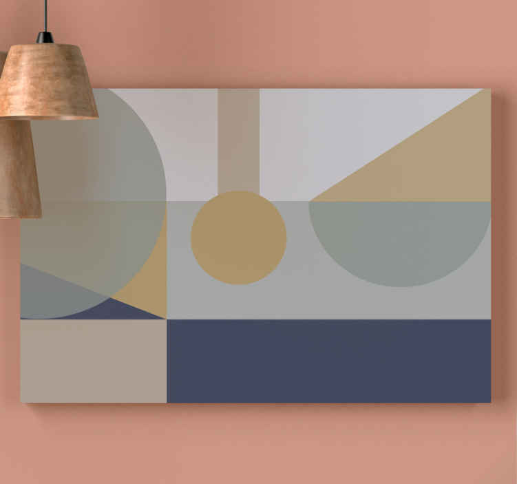 Geometrisch canvas schilderij abstracte vormen display - TenStickers