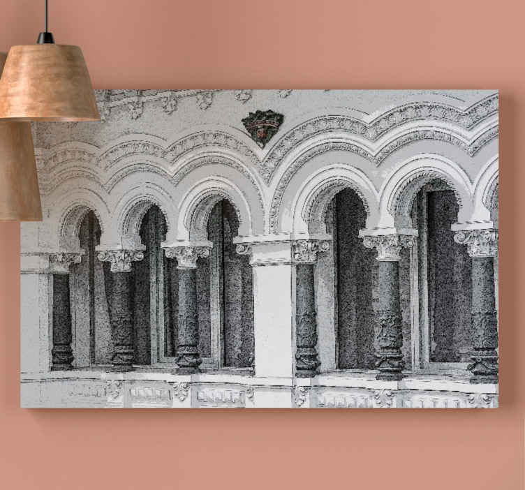 Quadro 3D Arquitetura antiga 3d - TenStickers