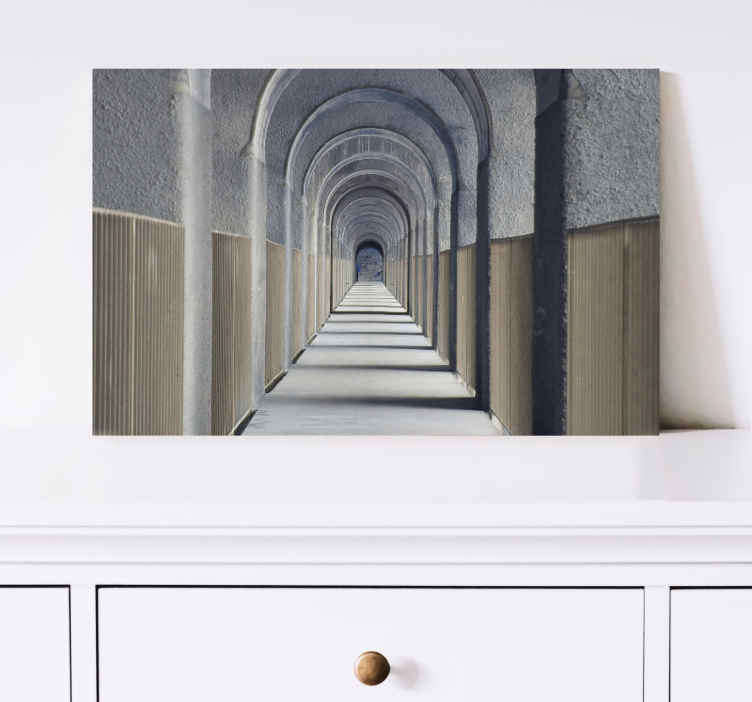 Grey 3d artistic portal 3D canvas prints TenStickers