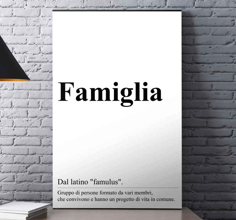 Quadro soggiorno Significato di famiglia