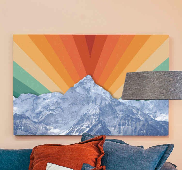 Canvas landschap majestueuze bergzonsopgang - TenStickers