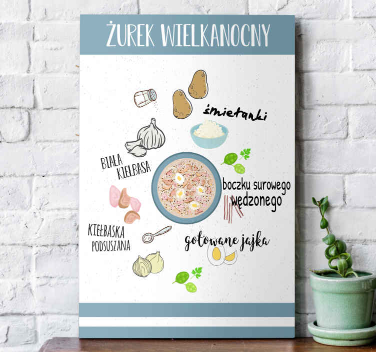 Obraz do kuchni "Żurek wielkanocny" - TenStickers
