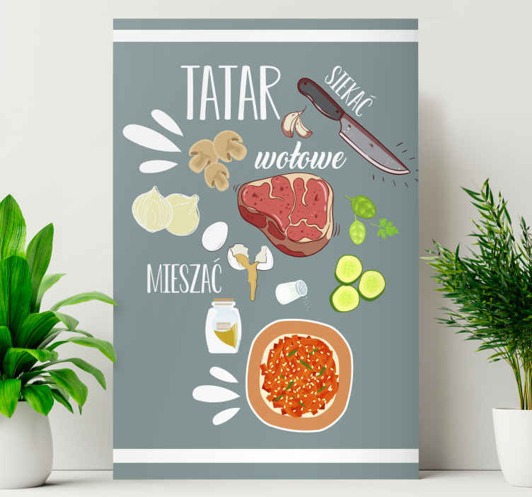 Obraz do kuchni Danie "tatarskie" - TenStickers