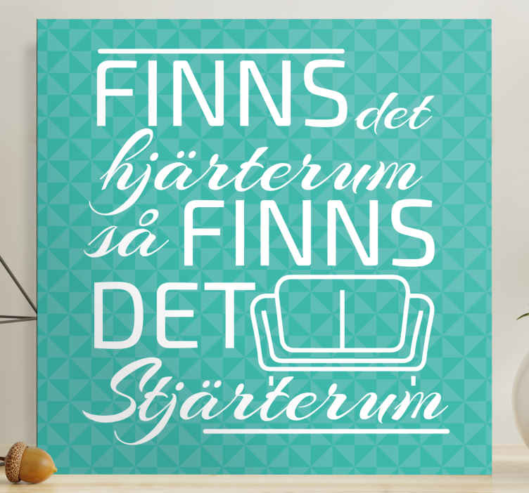 Svenskt citat canvas tavla - Tenstickers