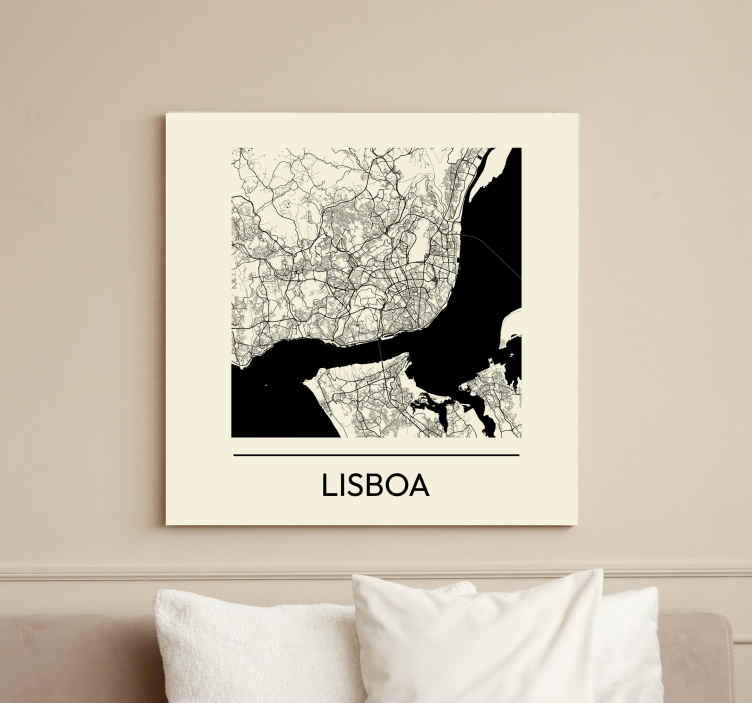 Quartos de cidades Mapa de lisboa - TenStickers