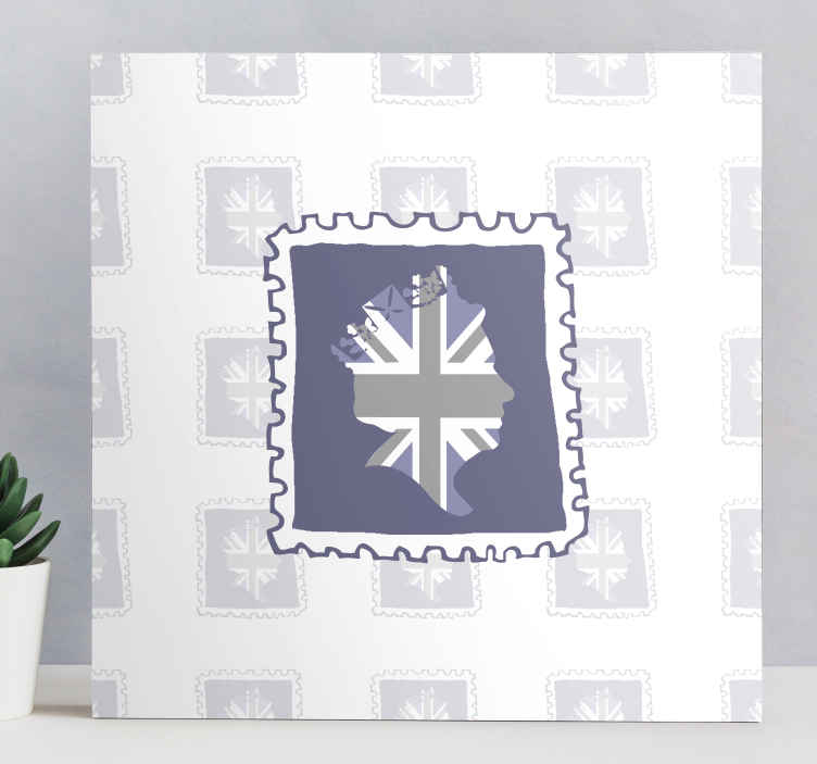 UK Stamp queens Jubilee canvas - TenStickers