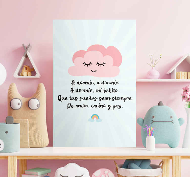 Cuadro para bebés Nana A dormir - casa