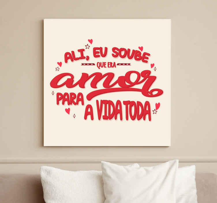 Quadro de música "amor para a vida toda" - TenStickers