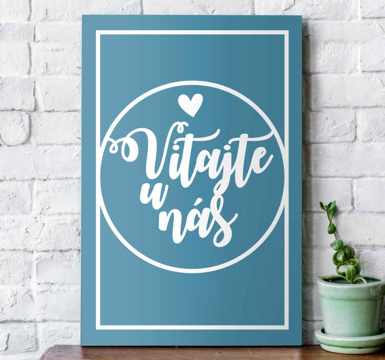Obraz na stenu Vitajte u nás - Tenstickers