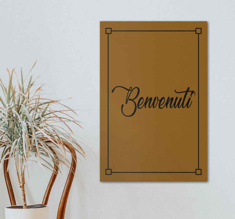 Quadro con testo benvenuti - TenStickers