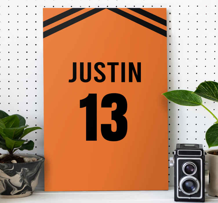 Gepersonaliseerde canvas Nederland voetbalshirt - TenStickers