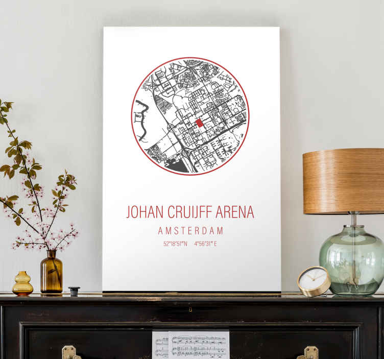 Amsterdam arena voetbal canvas schilderij - TenStickers