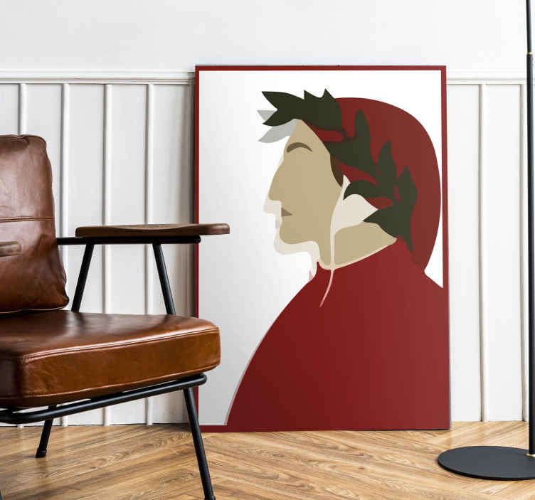 Quadro di persona Dante ritratto quadro arte