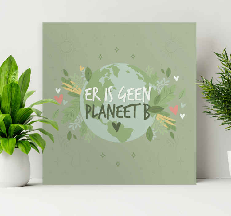 Canvas schilderij tekst planeet A - TenStickers