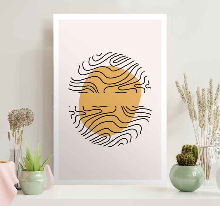 Wandbild Wohnzimmer abstrakter Fingerabdruck - TenStickers
