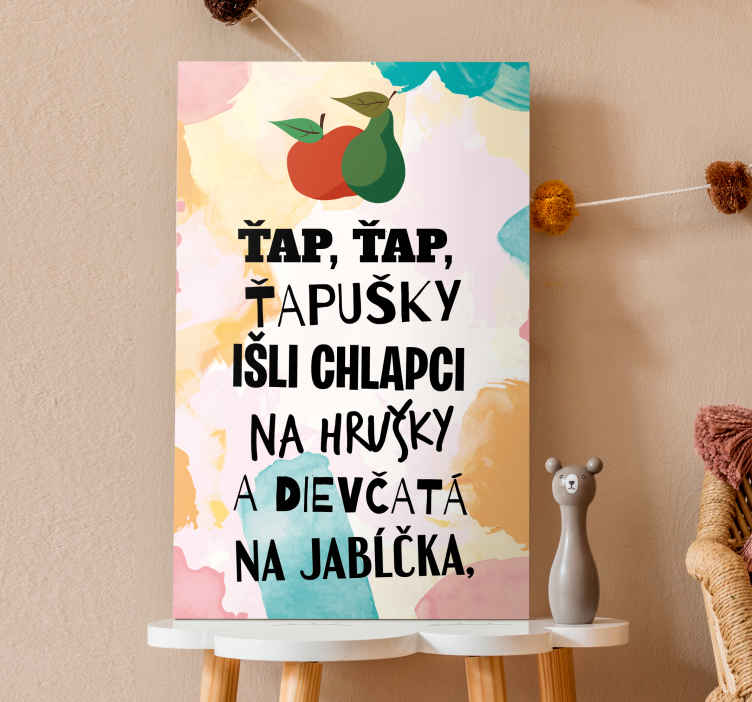 Obraz na stenu Ťap, ťap, ťapušky - Tenstickers