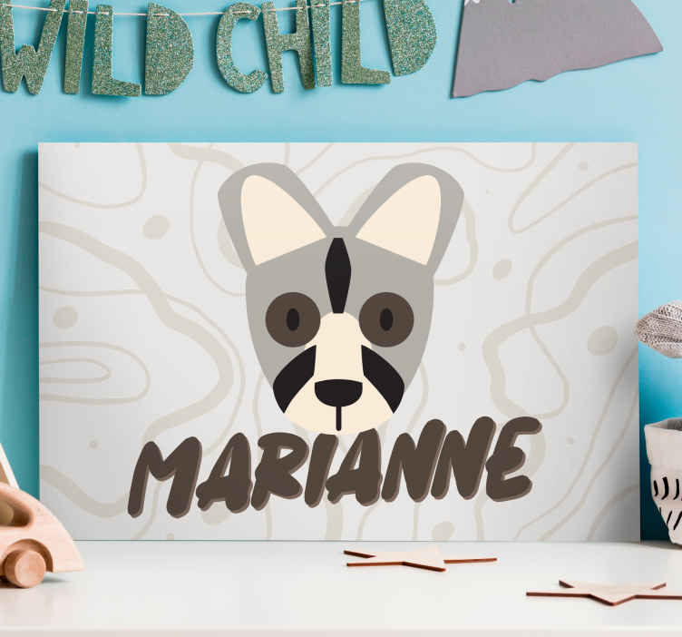 Tableau dessin Genette prénom personnalisable - TenStickers