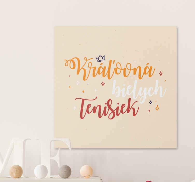 Obraz Kráľovná bielych tenisiek - Tenstickers