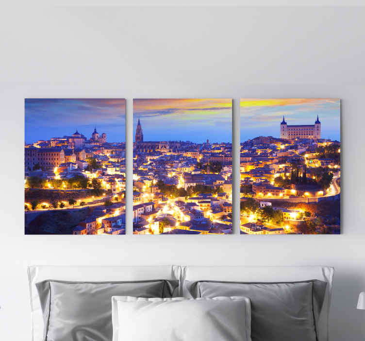 Cuadro de ciudades Luces de Toledo - casa