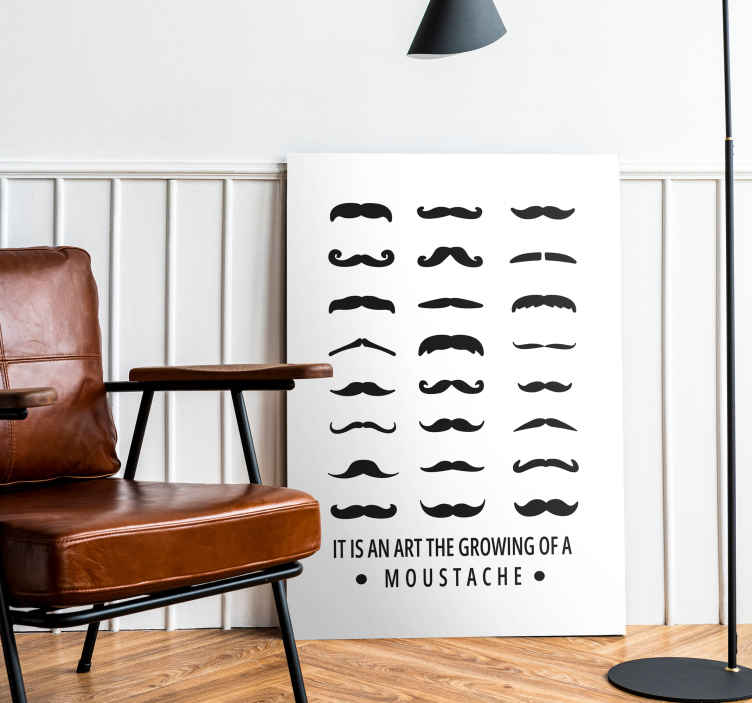 Poirot Moustache character canvas prints - TenStickers