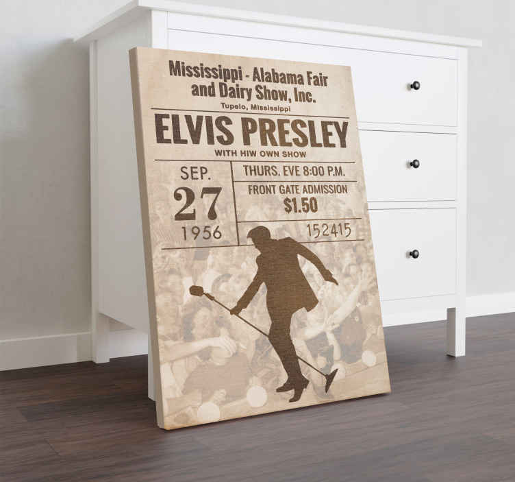 Tableau musique affiche concert rock vintage - TenStickers