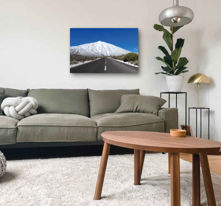 Cuadro con paisaje carretera hacia el Teide - para decorar un