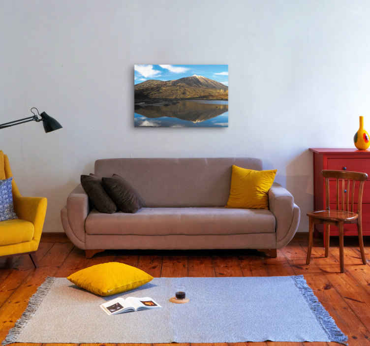 Cuadro con paisaje Teide reflejado en agua - para decorar un