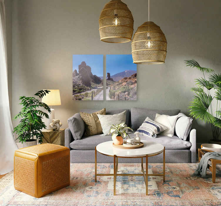 Cuadro con paisaje rocas en el Teide - para decorar un