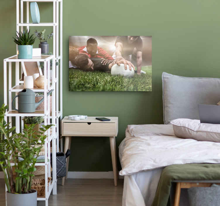 Rugby game players canvas print - TenStickers