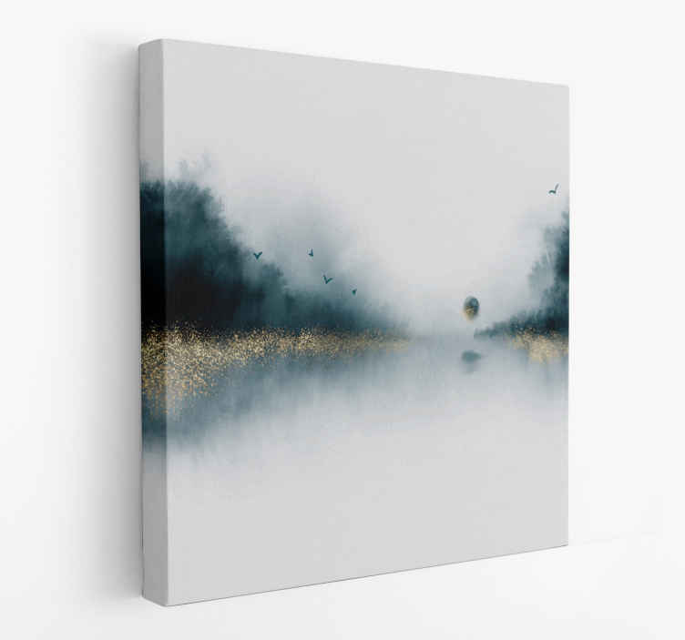 Cuadro aPaisaje dorado abstracto - TenVinilo