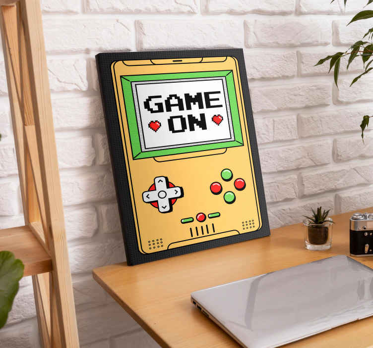 Game on console video game canvas art TenStickers