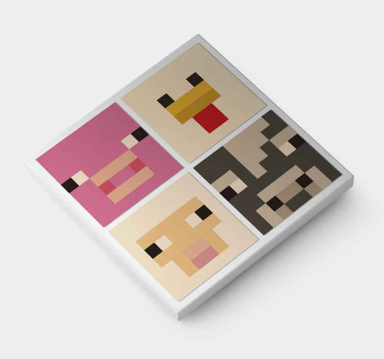 minecraft sheep face pixel art