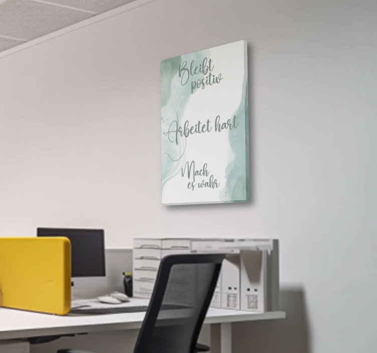Leinwandmalerei mit harter Arbeitsmotivation - TenStickers